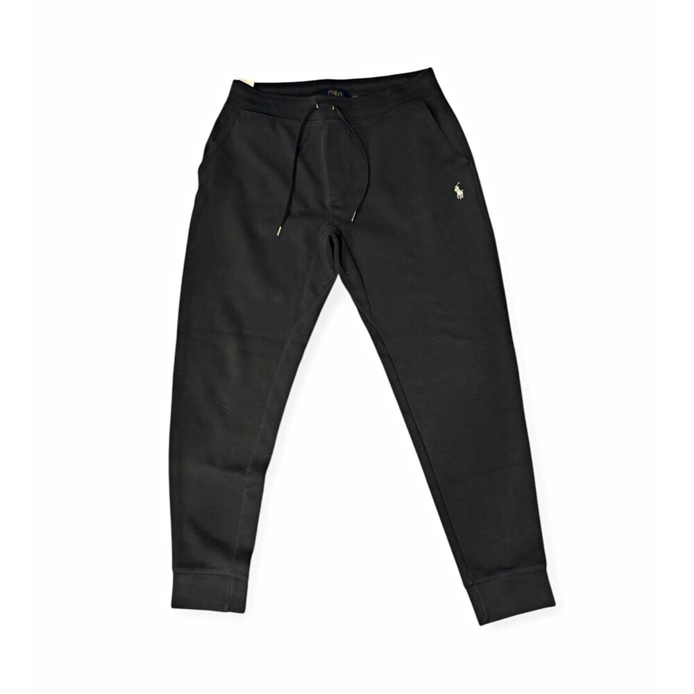 Polo Ralph Lauren Black Solid Double-Knit Jogger Pants Size M